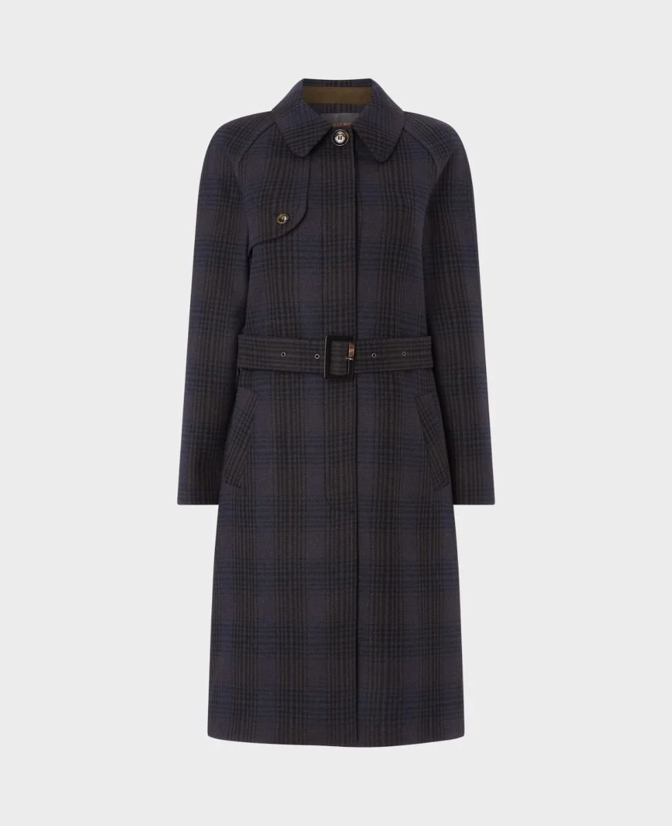 ジャケット・アウター LIDNM WOOL CHECK TRENCH COAT WOOL CHECK TRENCH COAT